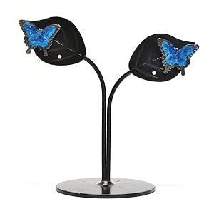 Amazon | 蝶 青 ピアス 可愛い パルナートポック公式 Palnart
